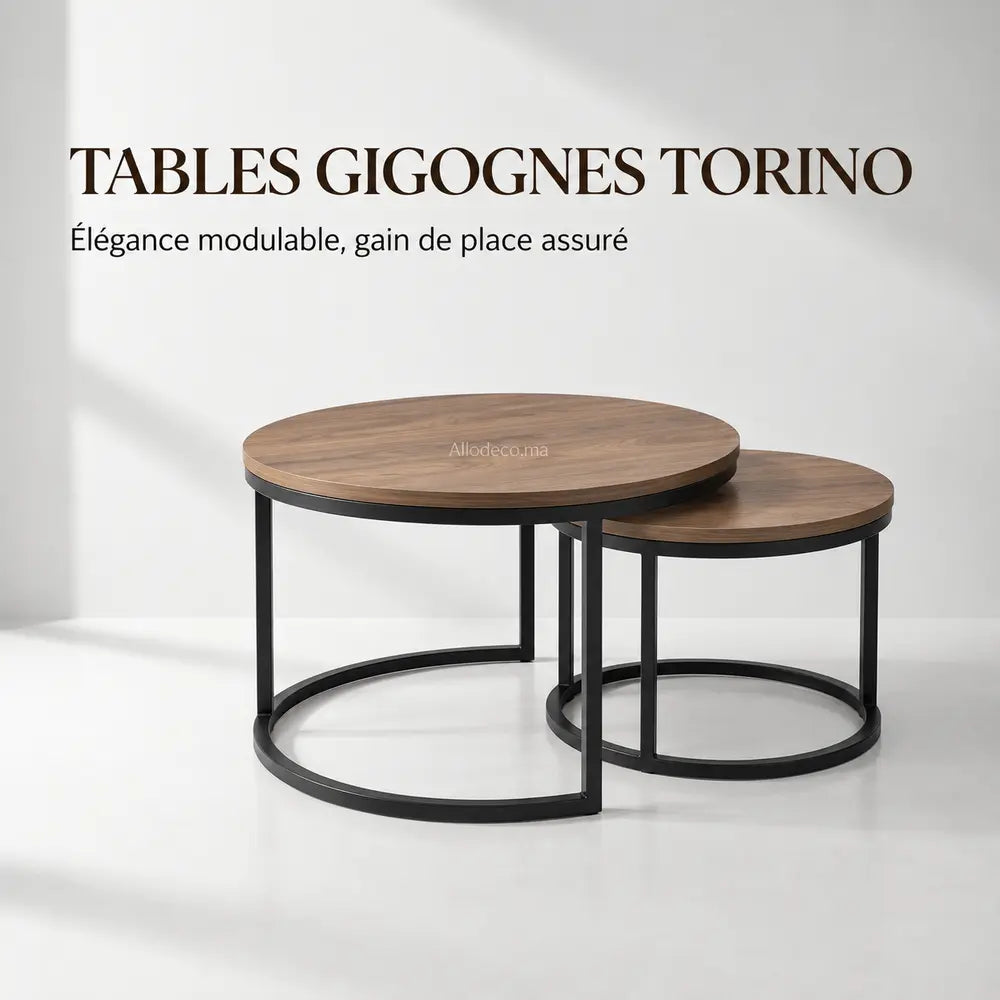 Tables Gigognes Torino Allodeco – Gain de Place Design