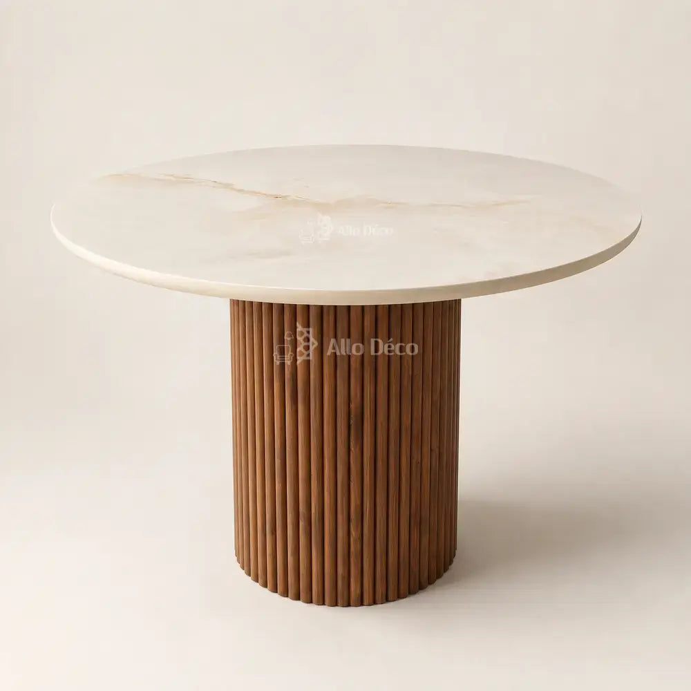 Table à Manger SOLENA Allodeco – Céramique & Bois Massif