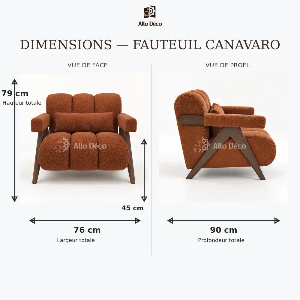 Fauteuil Canavaro Allodeco – Confort & Design Contemporain