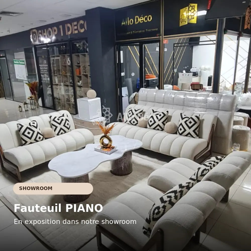 Fauteuil PIANO Allodeco – Bouclette & Bois Massif