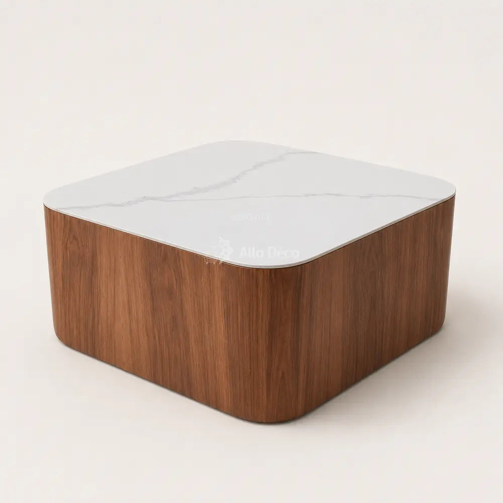 Table Basse ADRIANA Allodeco – Céramique & Noyer