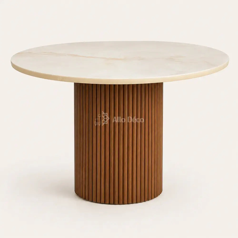 Table à Manger SOLENA Allodeco – Céramique & Bois Massif