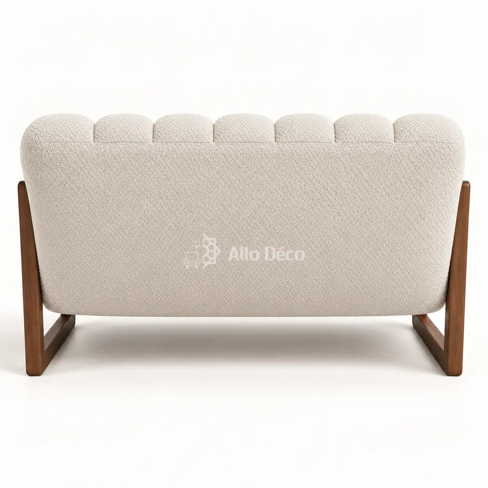 Canapé PIANO 2 Places Allodeco – Bouclette & Bois Massif