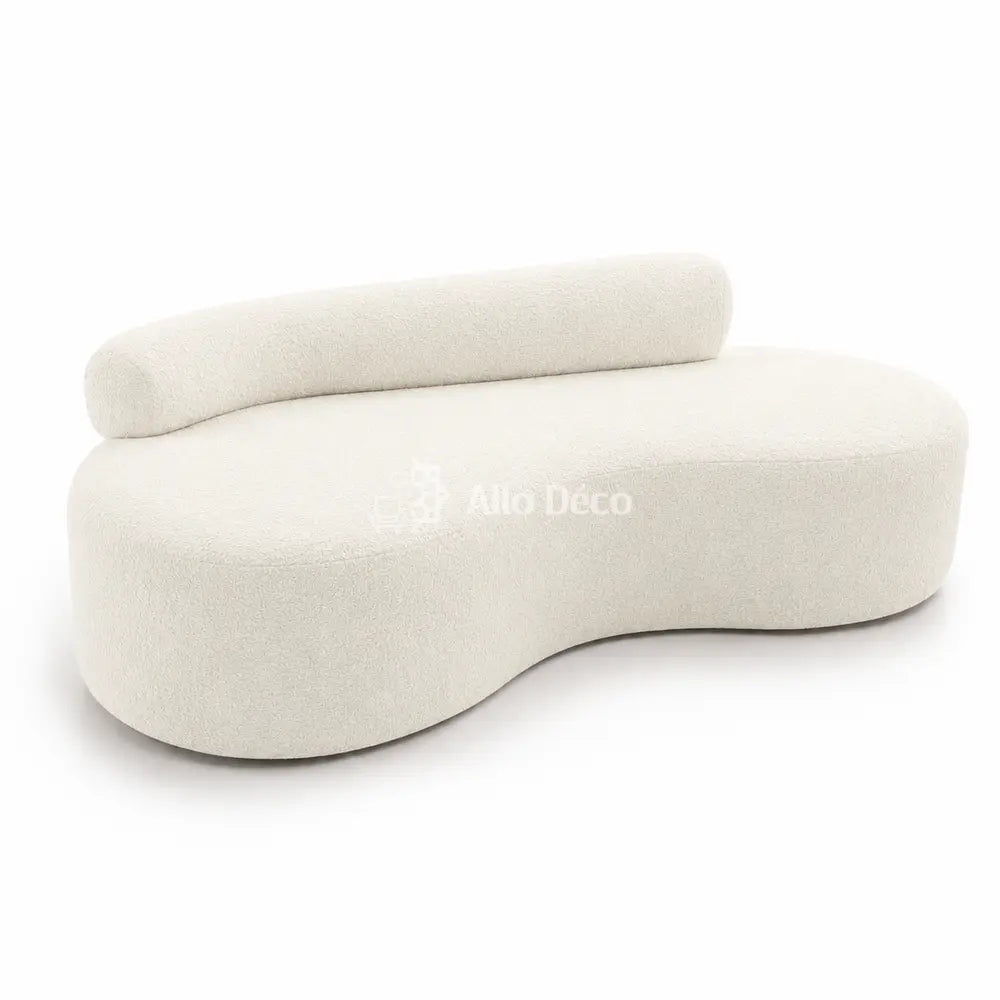 Canapé Banane Allodeco – Bouclette, Confort HR & Design Organique
