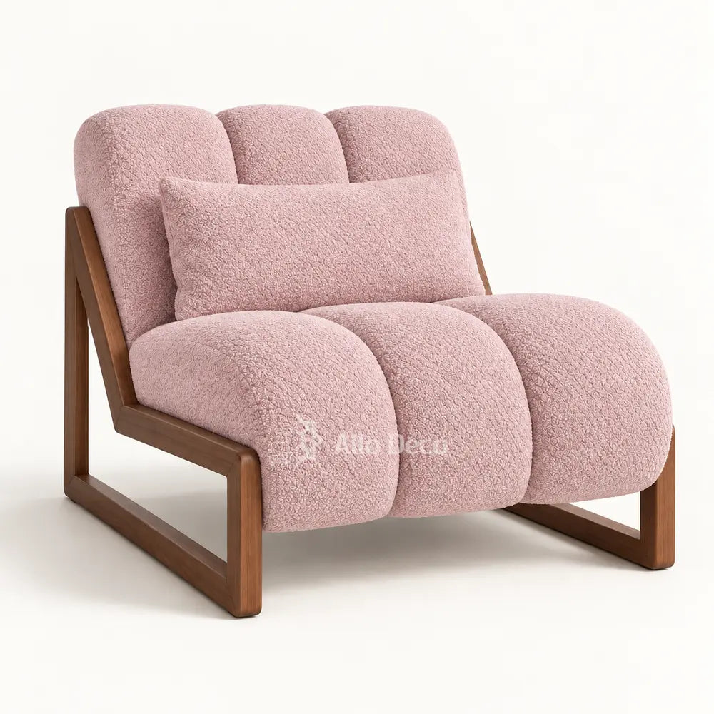 Fauteuil PIANO Allodeco – Bouclette & Bois Massif