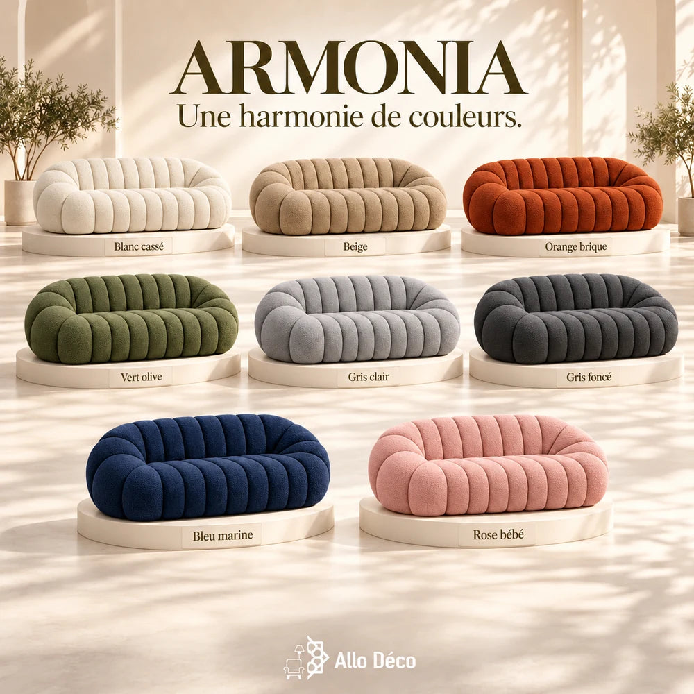 Sofa ARMONIA Allodeco – Élégance généreuse & confort premium