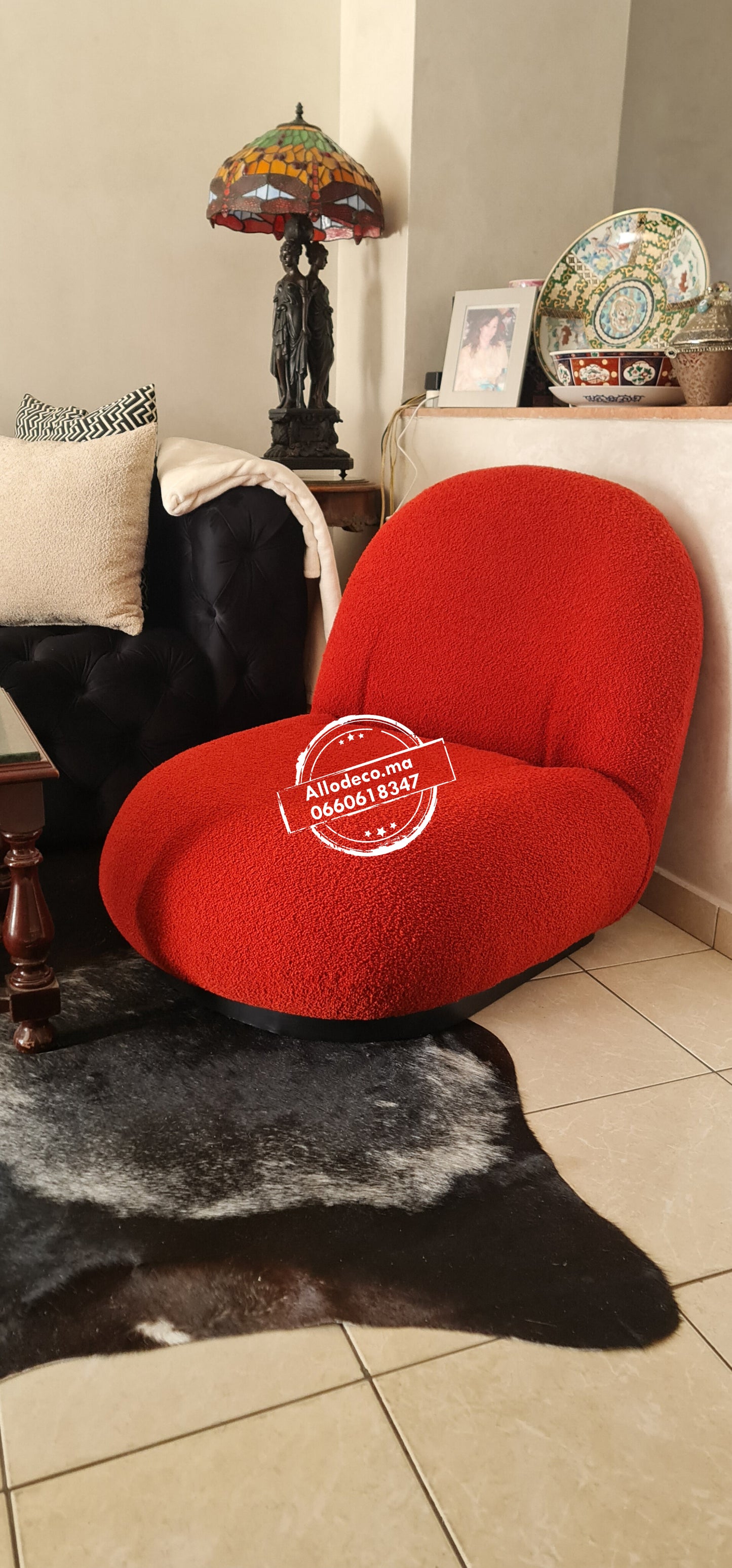 Fauteuil Pacha Bouclette - Allodeco Maroc