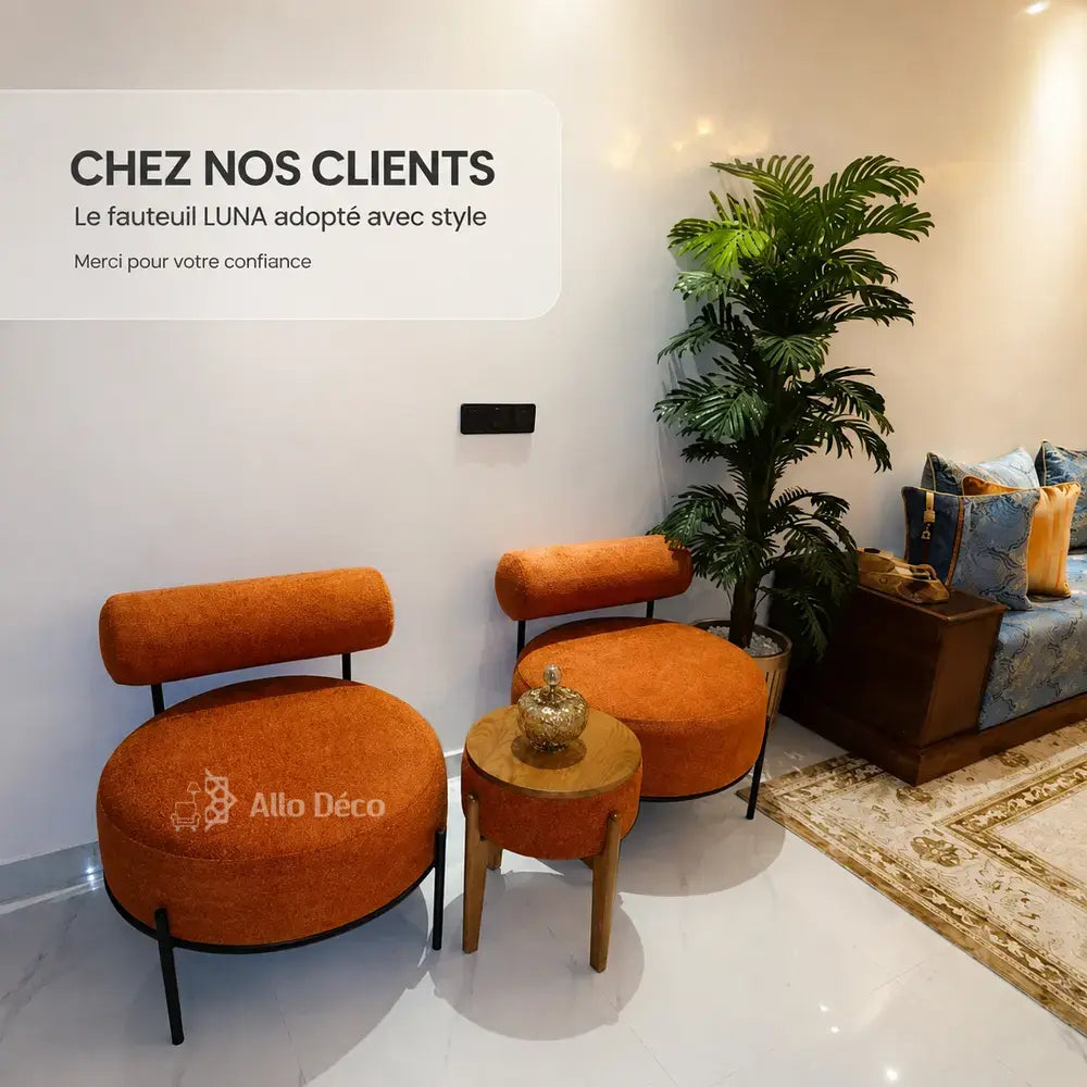 Fauteuil LUNA Allodeco – Design Rond Sans Accoudoirs