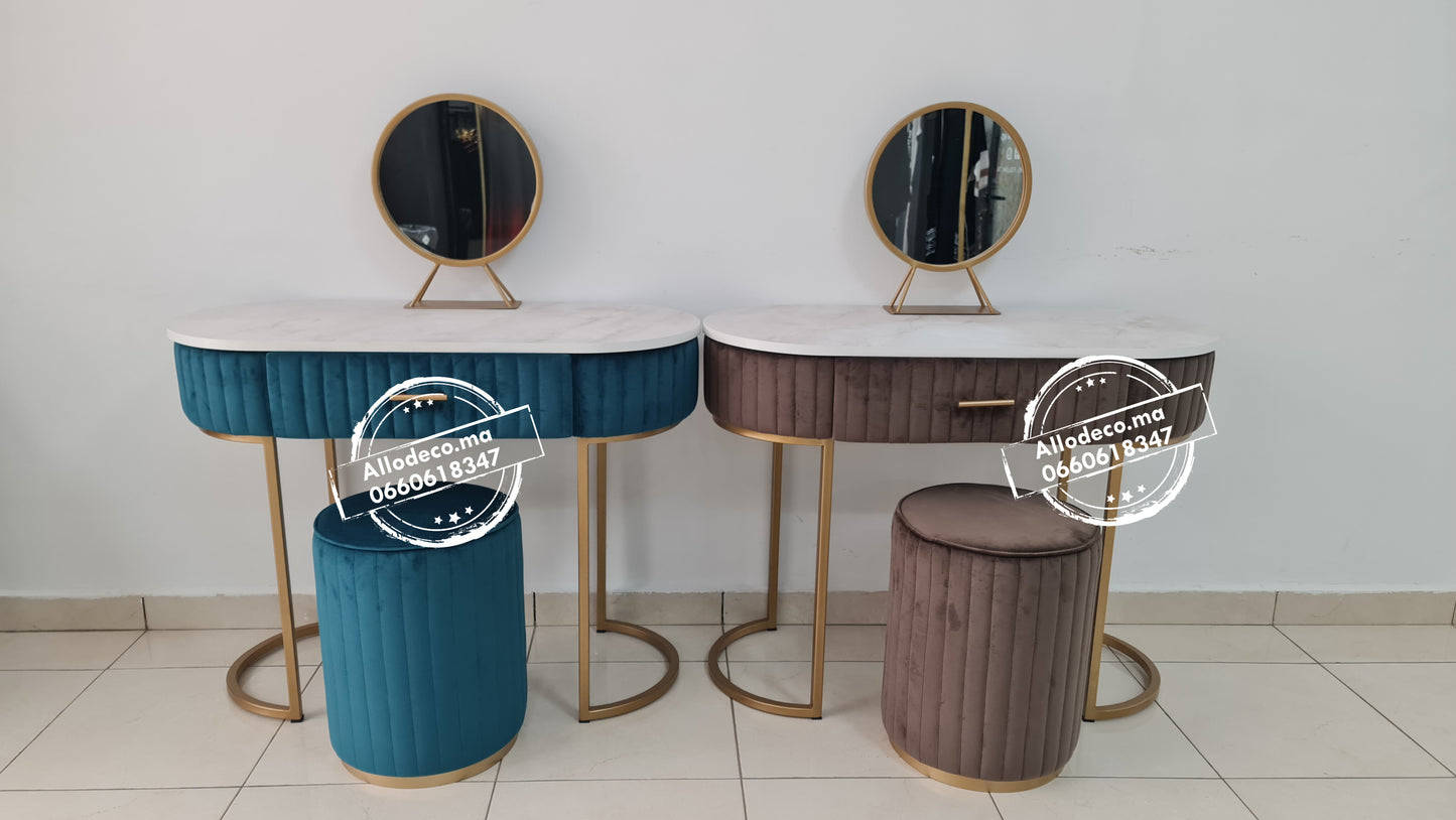 Pack Coiffeuse + Tabouret + Miroir Maroc