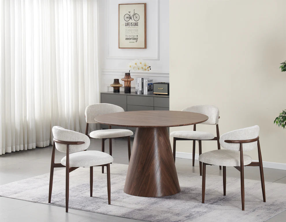 Table à Manger PYRAMID ATLAS – Bois massif Plaqué Noyer