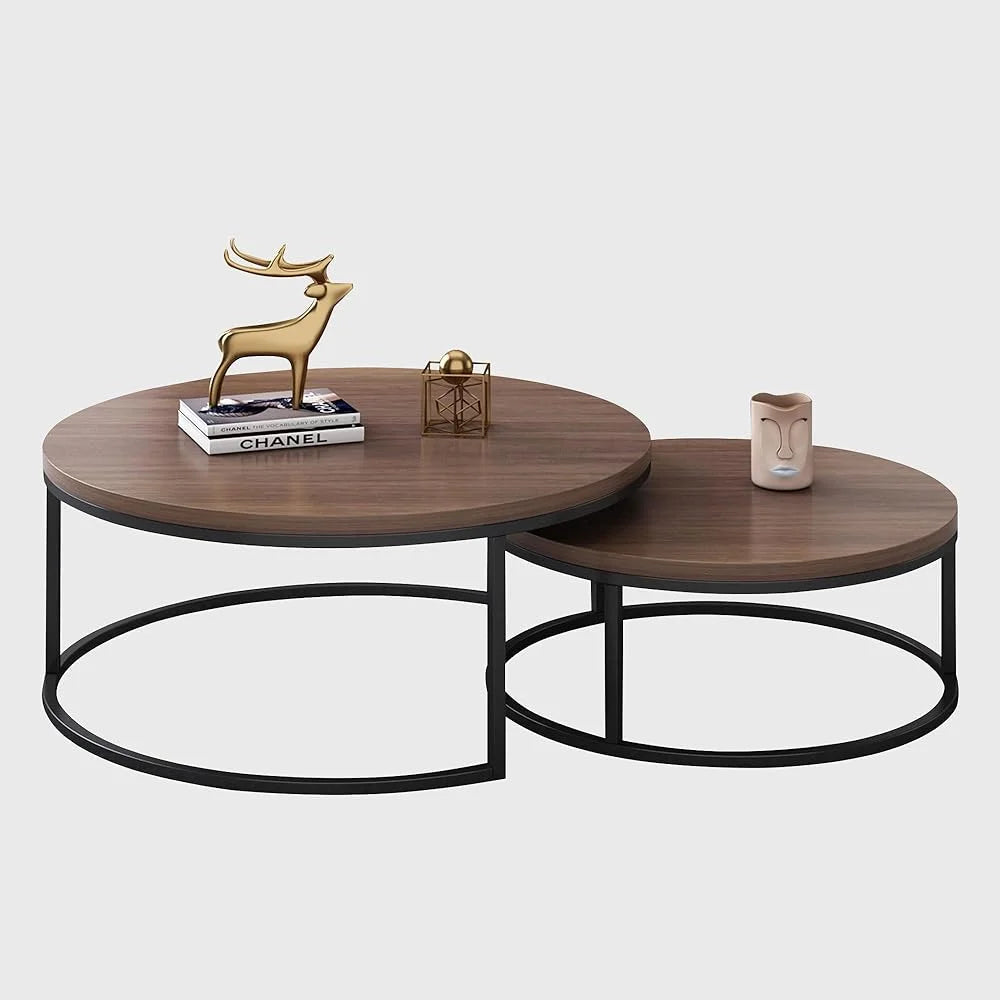 Tables basses en métal et bois effet marbre – Élégance et fonctionnalité Tables gigognes modernes