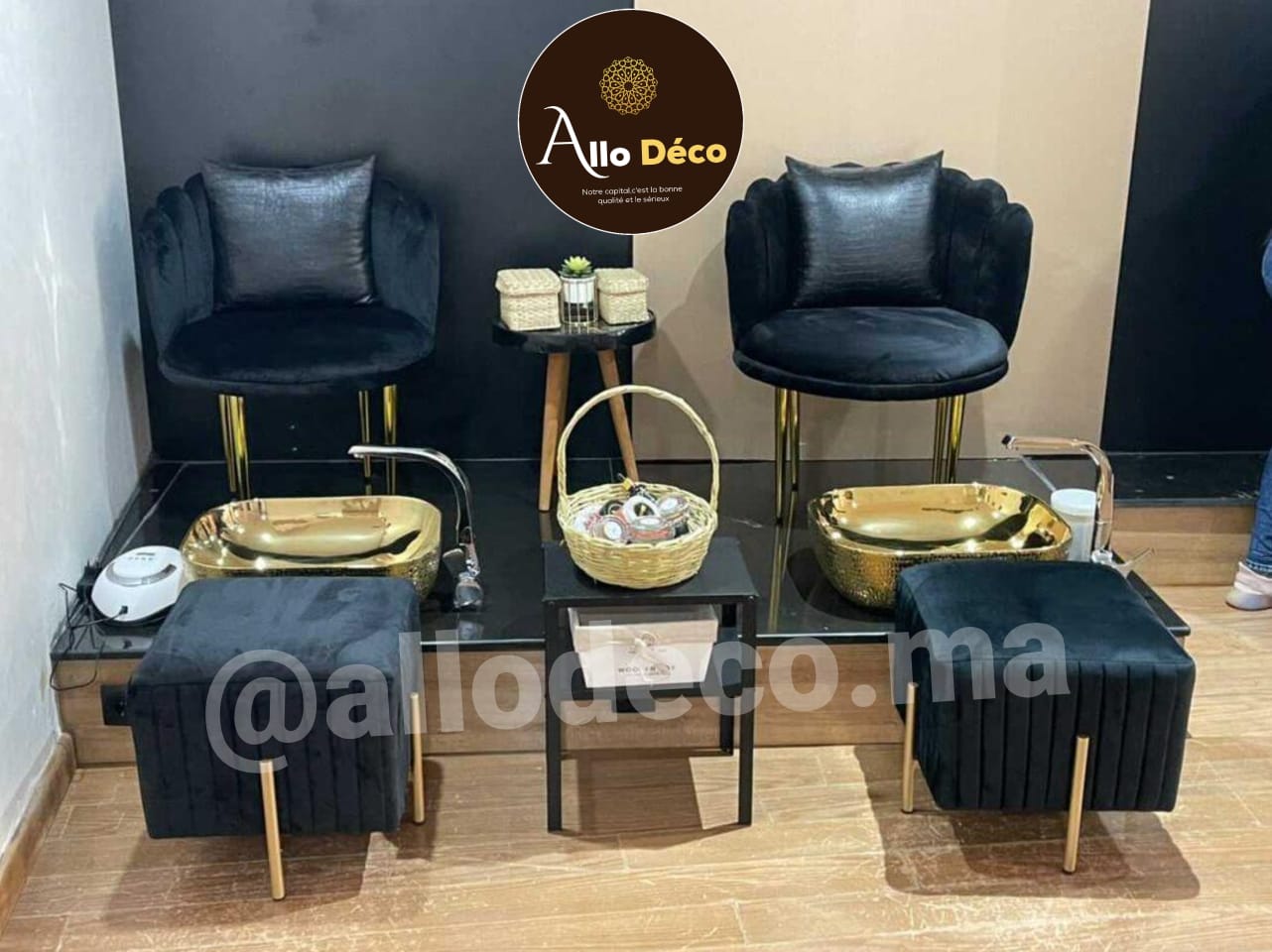 Ensemble Pack 2 Tabourets Chic style RINCO
