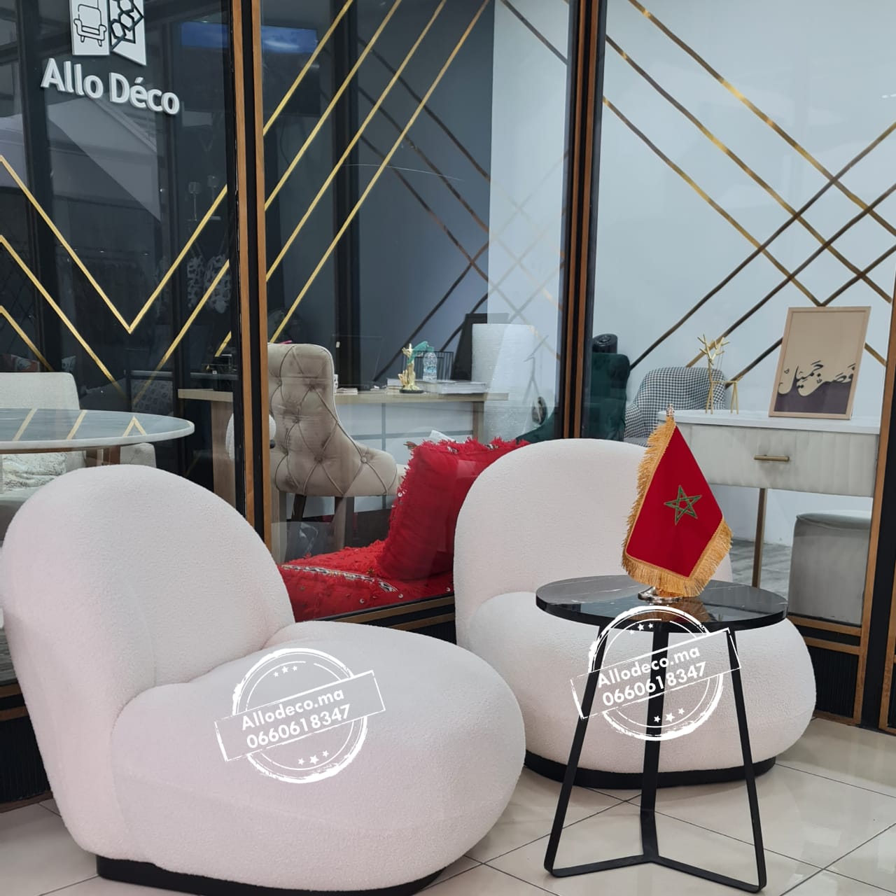 Fauteuil Pacha Bouclette - Allodeco Maroc