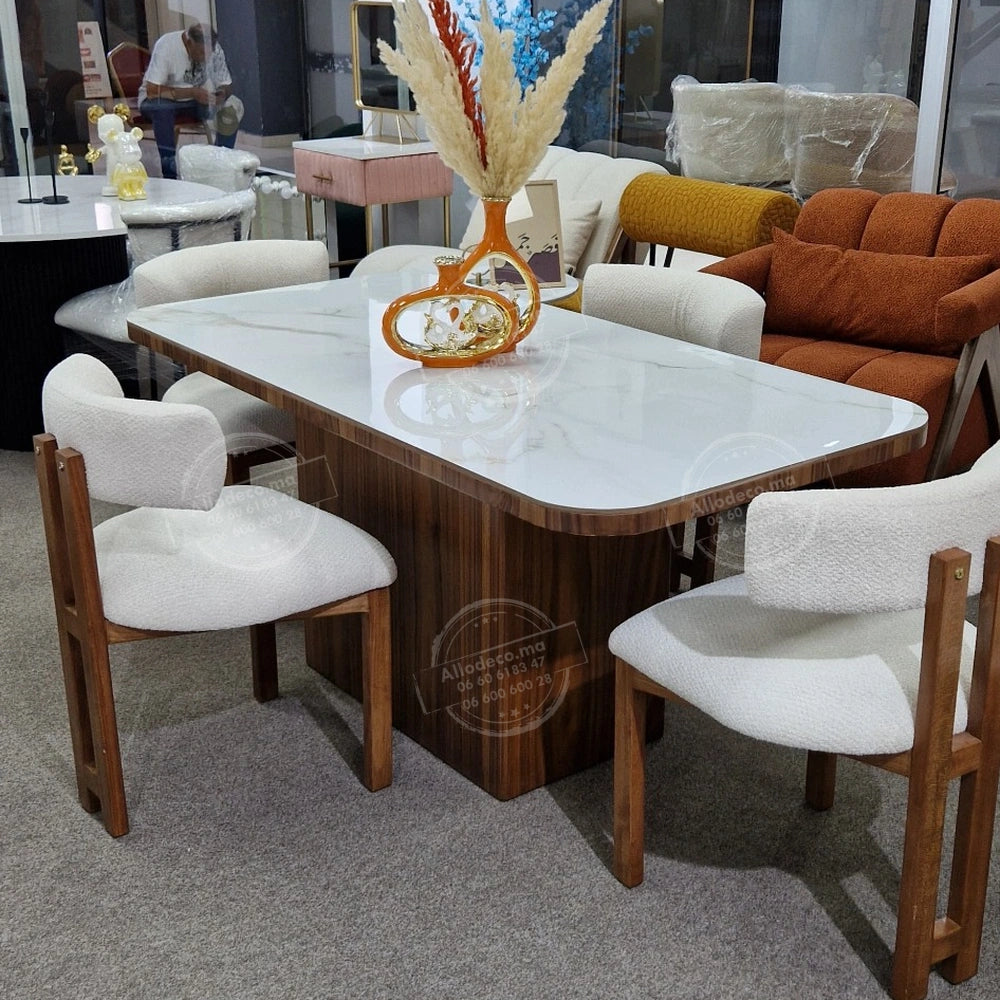 Chaise Dallas – Élégante en bois de hêtre pour salle à manger & salle d’attente