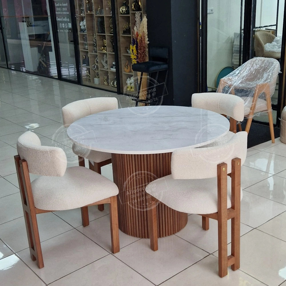 Chaise Dallas – Élégante en bois de hêtre pour salle à manger & salle d’attente
