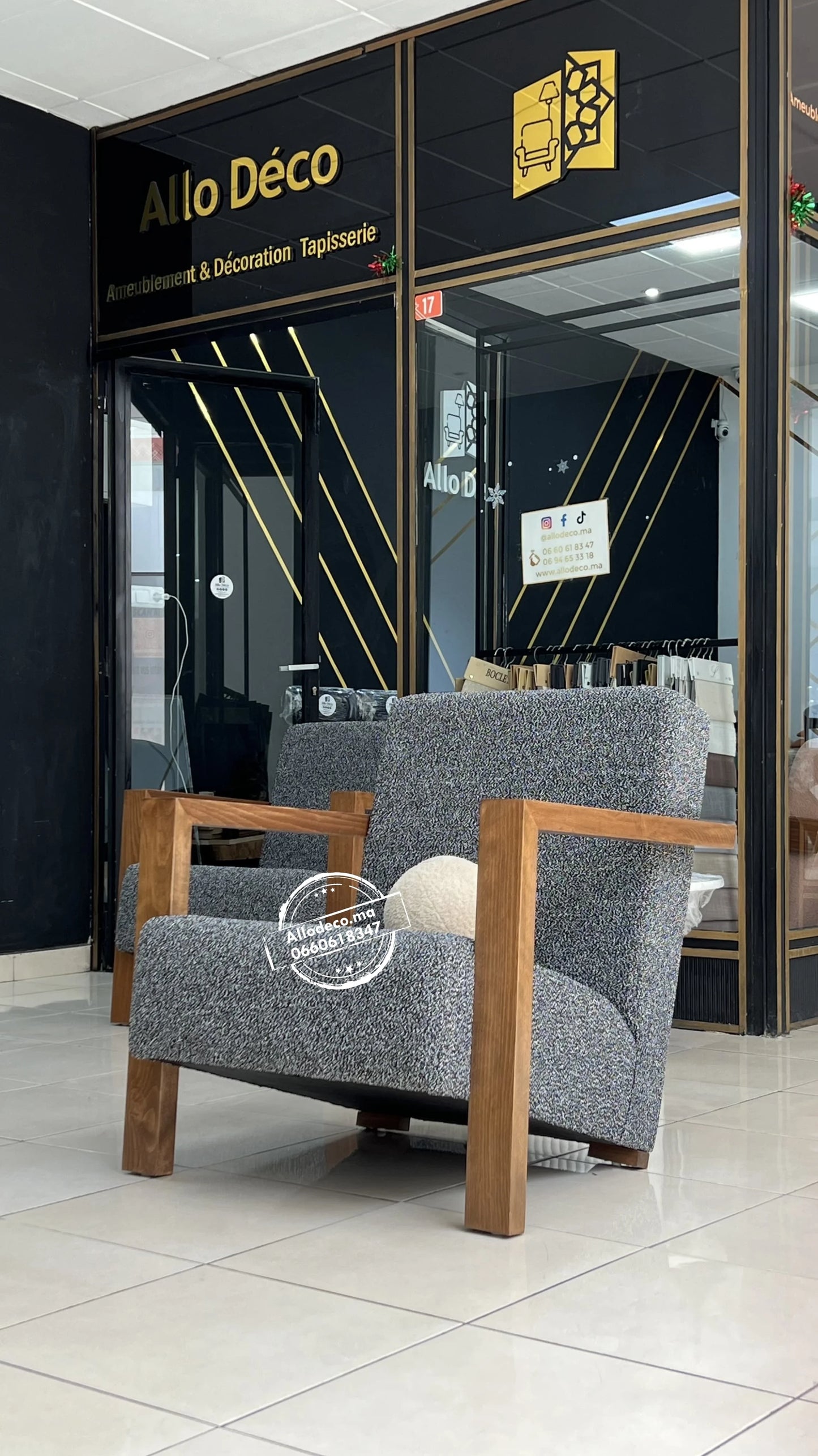 Fauteuil UTRECHT Maroc design - allodeco Maroc