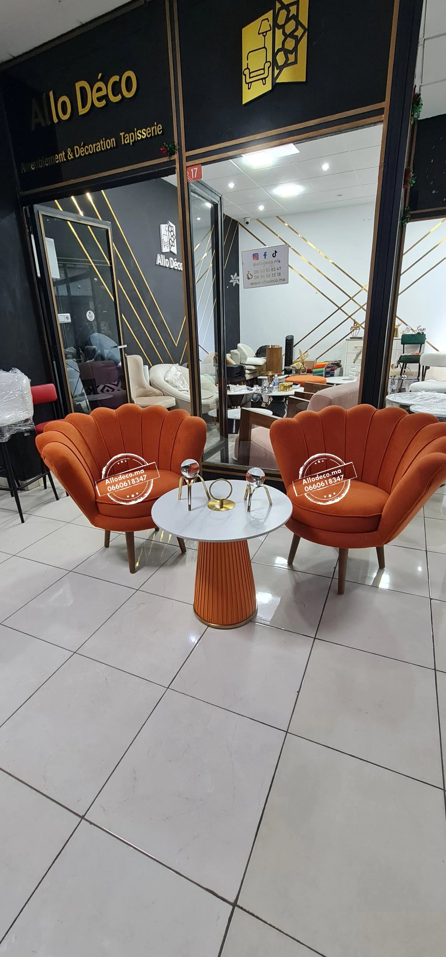 Fauteuil coquillage Chic - Allodeco Maroc
