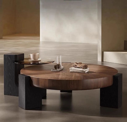 Table Basse CRISTINA Noyer – Élégance Naturelle