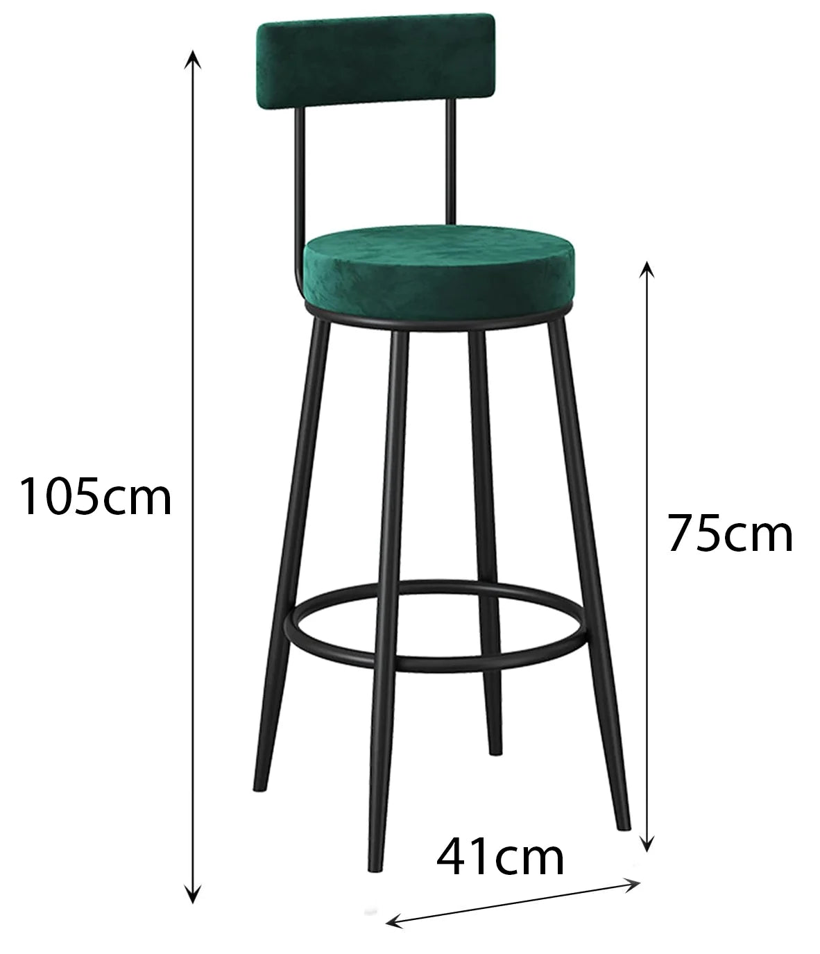 Chaise Bar TESLA - Tabouret Bar Maroc - Tabouret De Bar Tabouret de Bar Tabouret de Bar Tabourets Chaise de Salle à Manger Moderne Décoration de la Maison Pieds de Table Hauts Noirs Tabourets de Bar avec Coussin en Velours Confort
