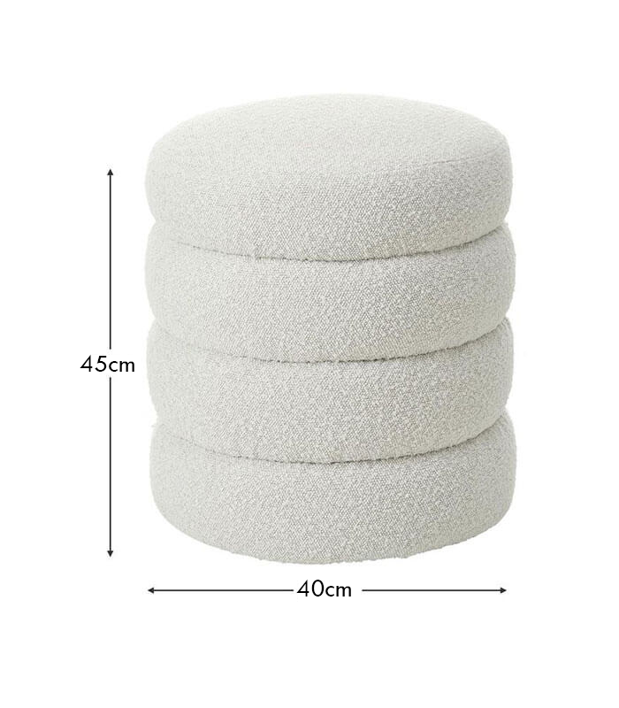 Pouf Sharpei rond chic et moderne