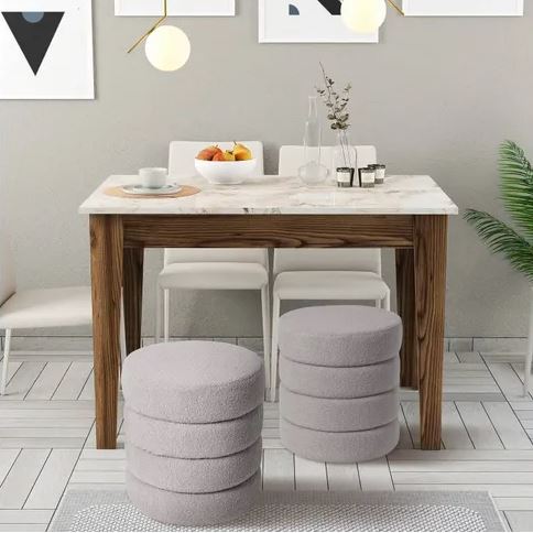 Pouf Sharpei rond chic et moderne