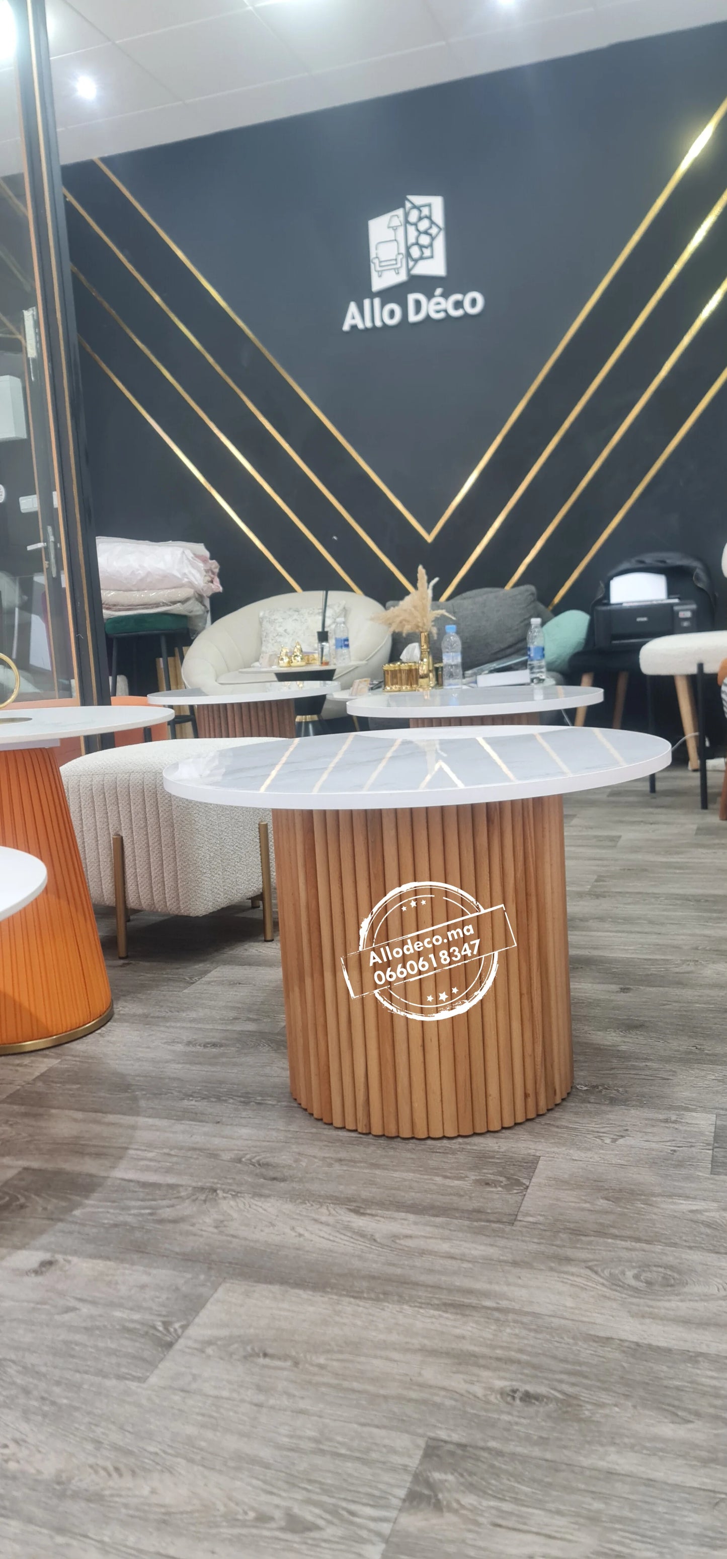 2 Tables basses Nardo Noyer ou Chêne - DUO TABLES BASSES MAROC BARDAGE BOIS