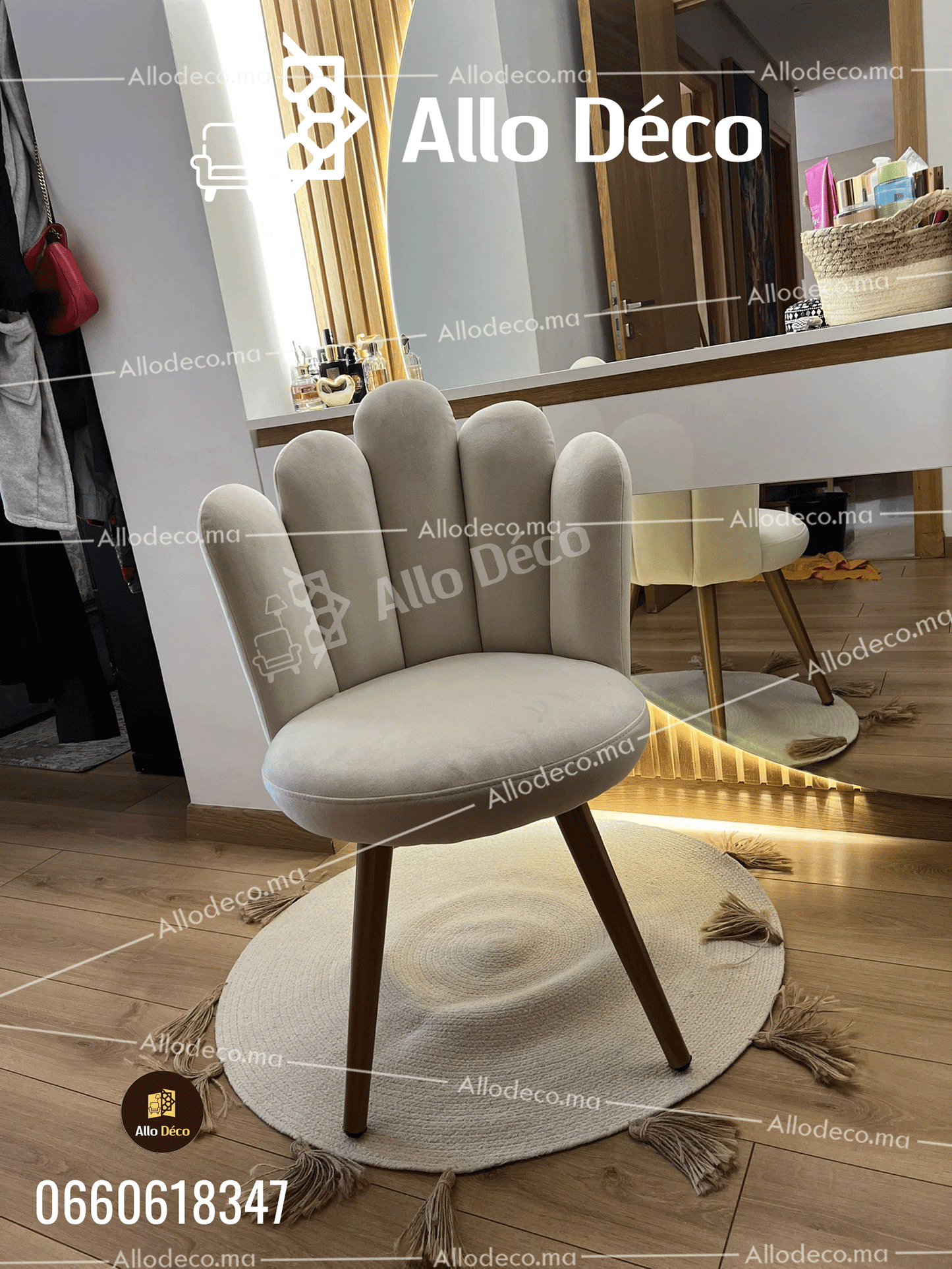 chaise CHICO pour Salle à Manger en Velours, Chaise de Coiffeuse, Chaise de Bureau Rembourrée
