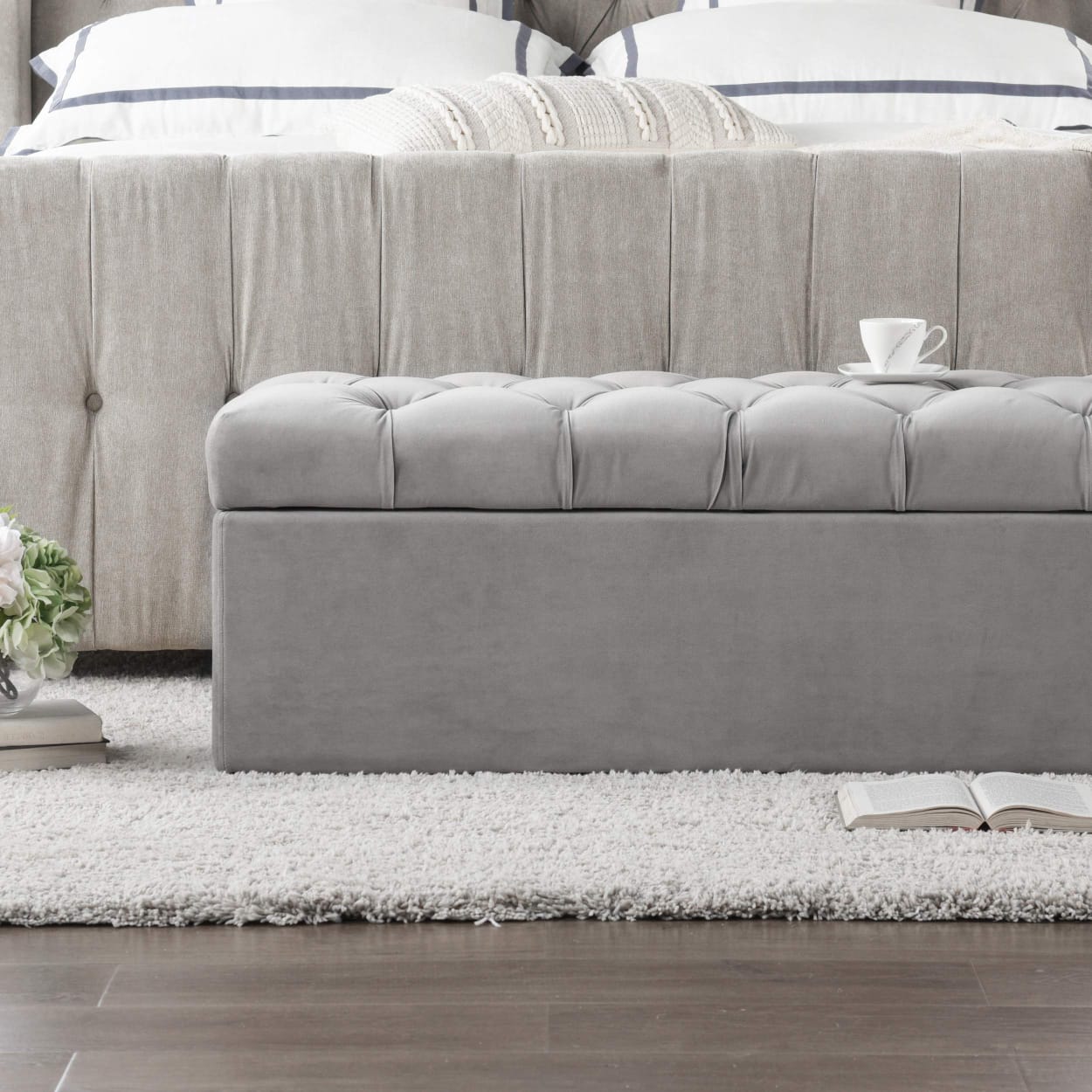 Rangement Pouf Multifonction Banc multicouleur + pouffe Gratuite