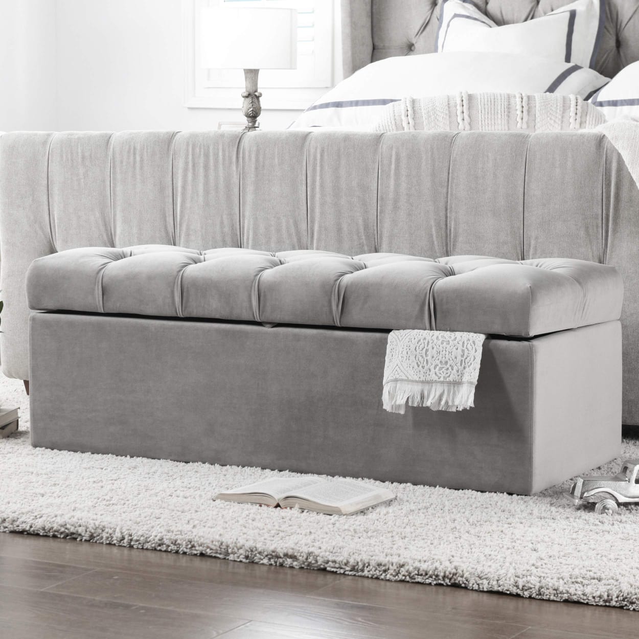 Rangement Pouf Multifonction Banc multicouleur + pouffe Gratuite