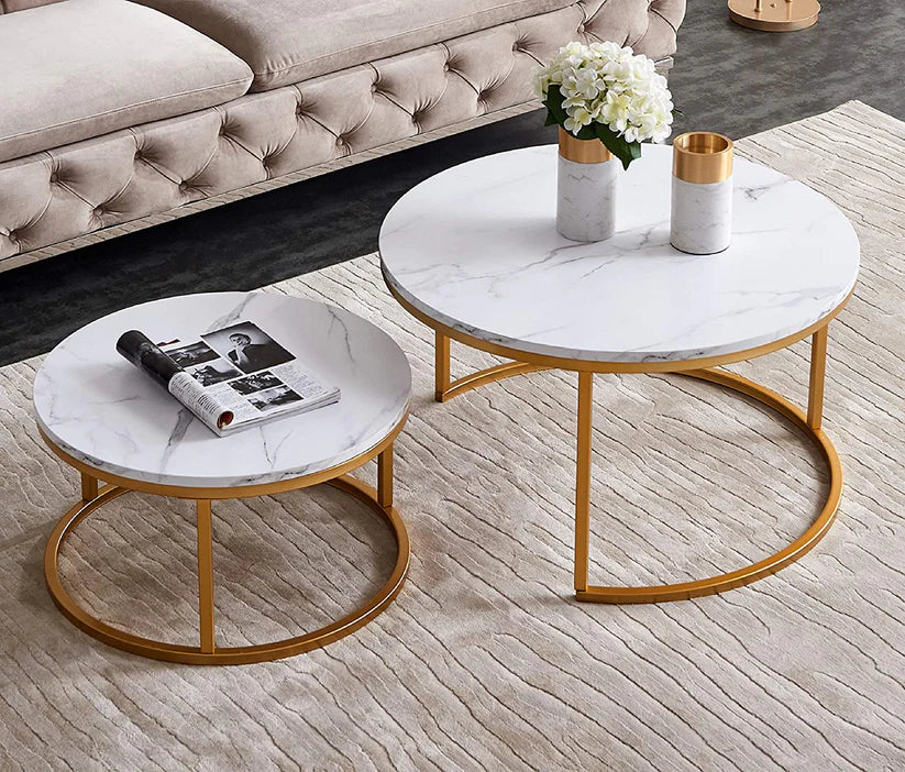 pack les soeurs - Tables gigogne effect marbre