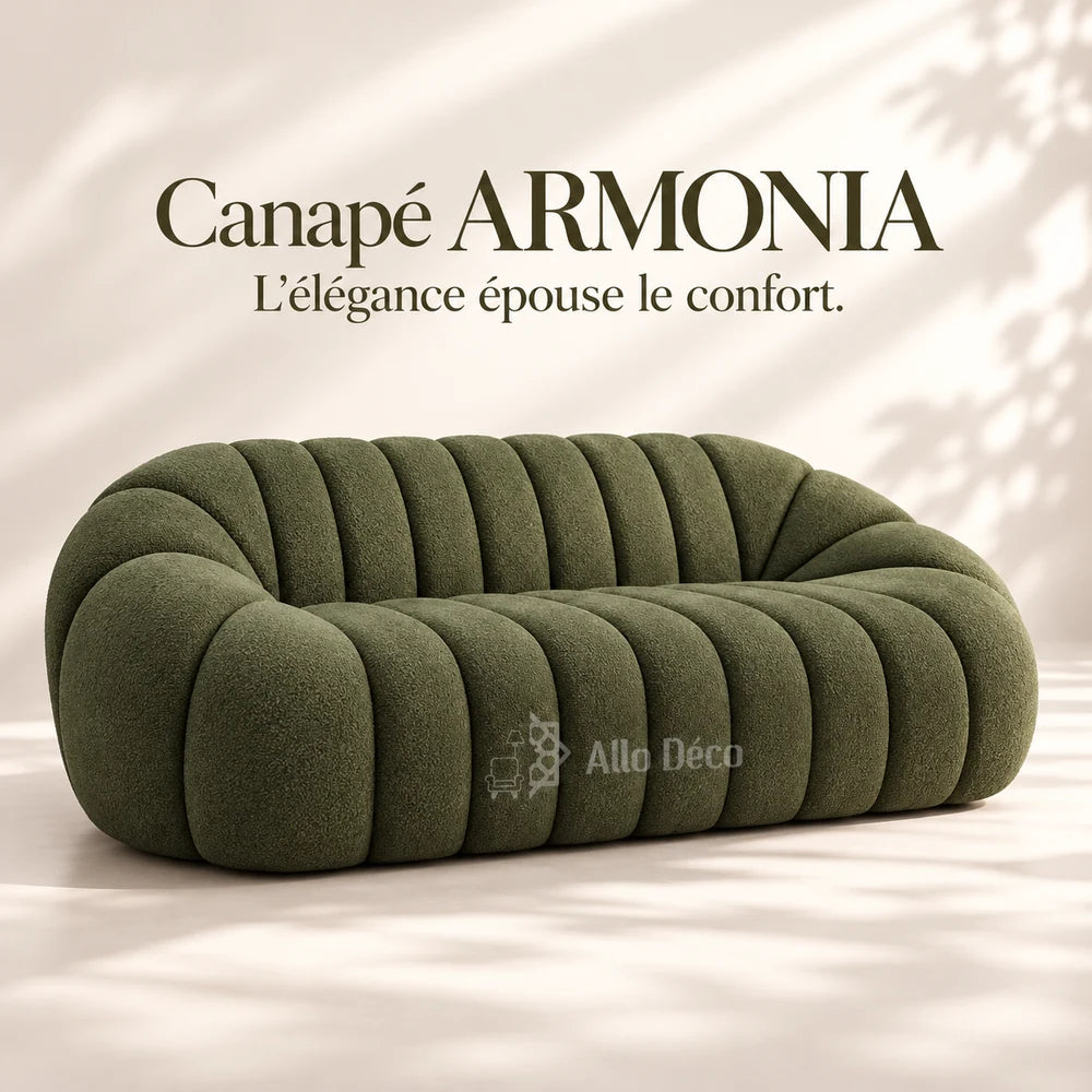 Sofa ARMONIA Allodeco – Élégance généreuse & confort premium