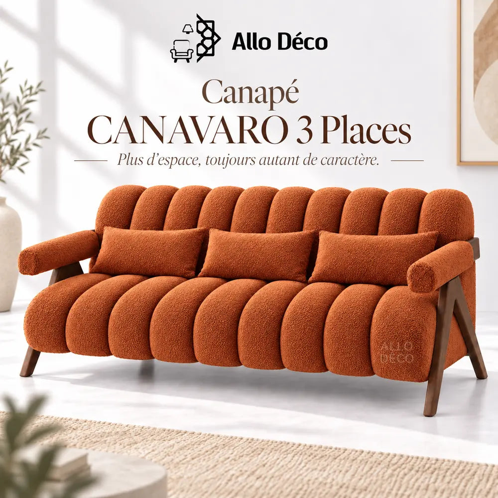 Canapé CANAVARO 3 Places Allodeco – Design Contemporain