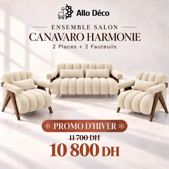 Ensemble Salon CANAVARO Harmonie – 2 Places + 2 Fauteuils