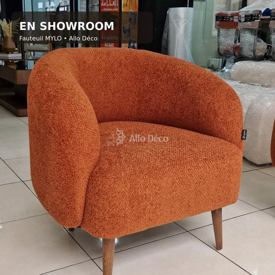 Fauteuil MYLO Allodeco – Bouclette Compact & Confortable