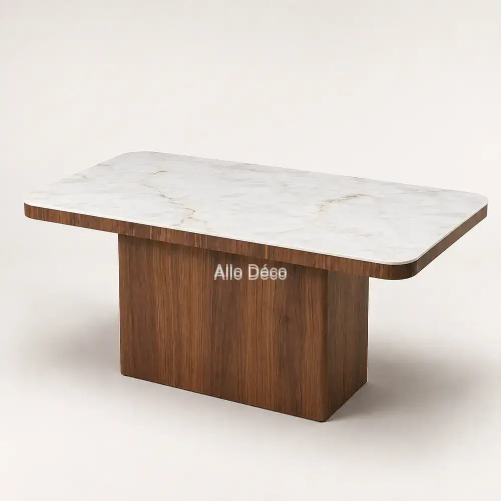Table VENEZIA Allodeco – Céramique & finition noyer