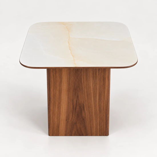 Table d'Appoint Céramique VARENZA 50 Allodeco – Finition Noyer