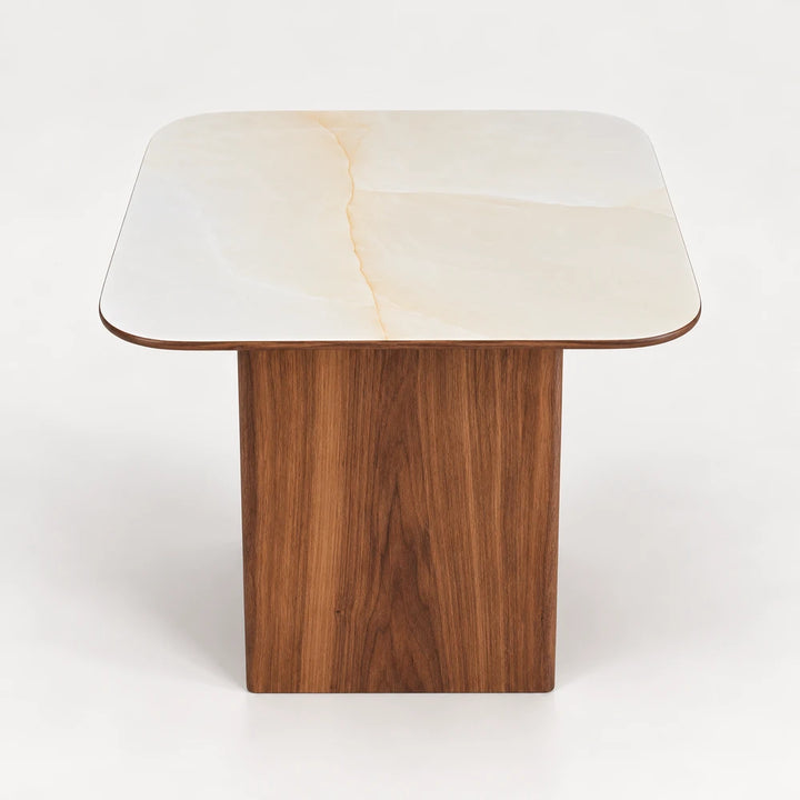 Table d'Appoint Céramique VARENZA 50 Allodeco – Finition Noyer