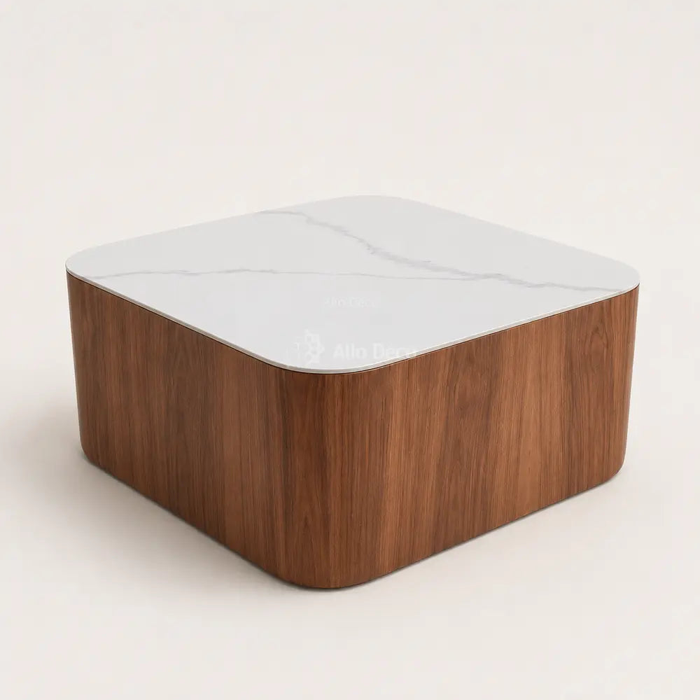 Table Basse ADRIANA Allodeco – Céramique & Noyer
