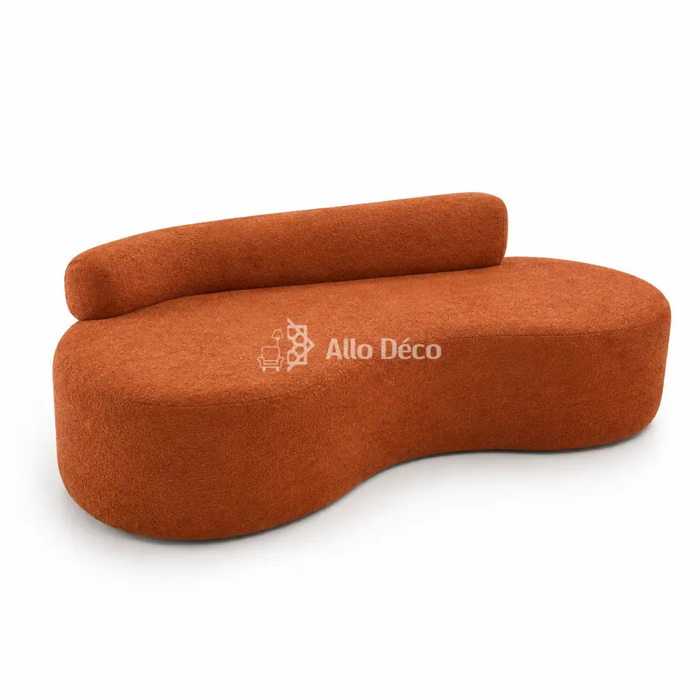 Canapé Banane Allodeco – Bouclette, Confort HR & Design Organique
