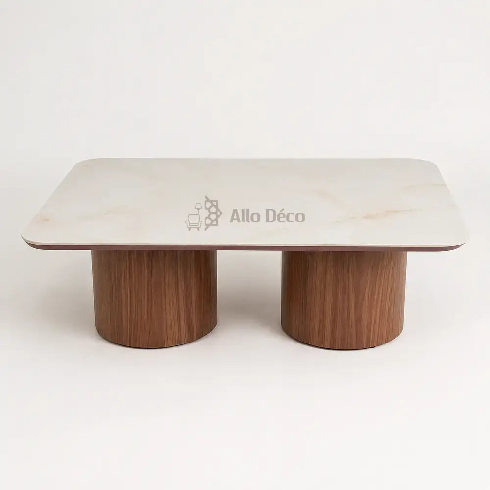Table Basse MODENA Allodeco – Céramique & Placage Noyer