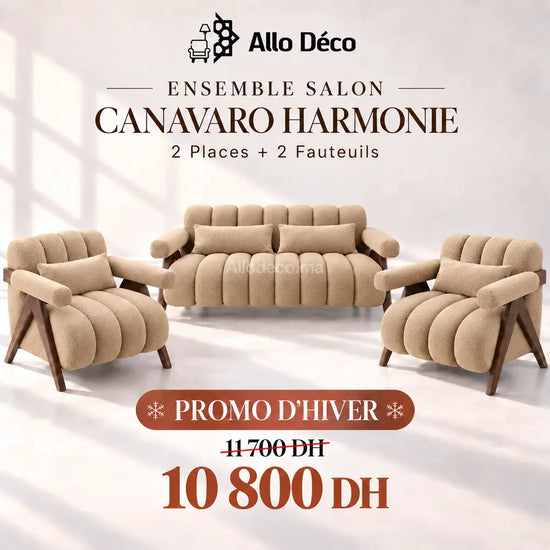 Ensemble Salon CANAVARO Harmonie – 2 Places + 2 Fauteuils