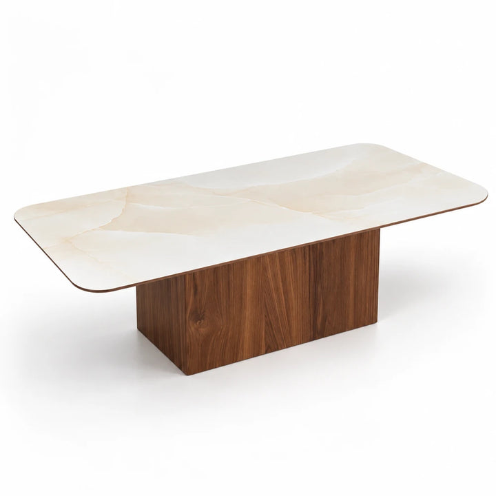 Table Basse Céramique VARENZA 120 Allodeco – Finition Noyer