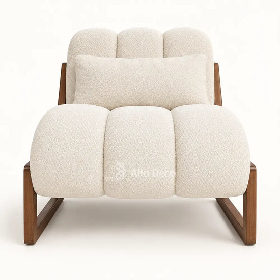 Fauteuil PIANO Allodeco – Bouclette & Bois Massif