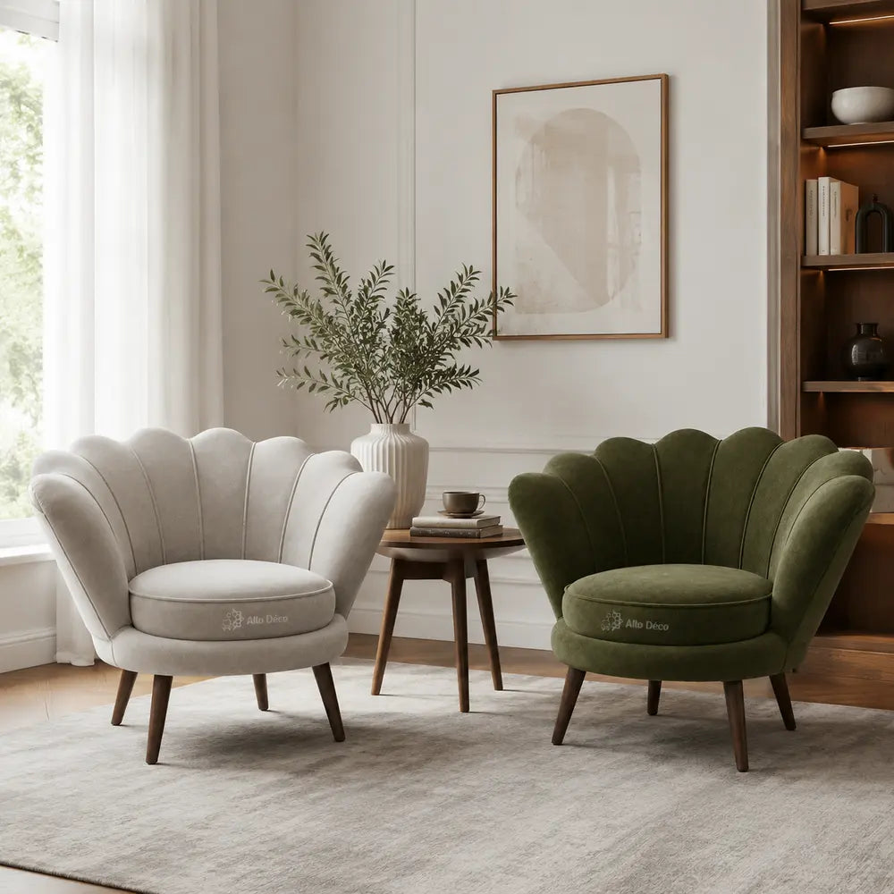 Fauteuil Coquillage Allodeco – Design Élégant & Enveloppant