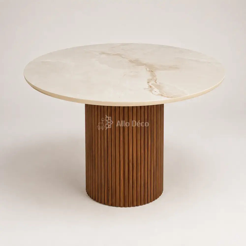 Table à Manger SOLENA Allodeco – Céramique & Bois Massif