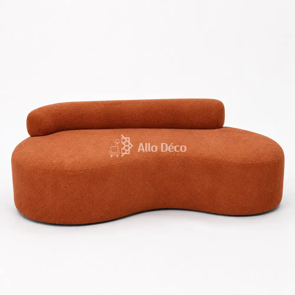 Canapé Banane Allodeco – Bouclette, Confort HR & Design Organique
