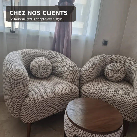 Fauteuil MYLO Allodeco – Bouclette Compact & Confortable