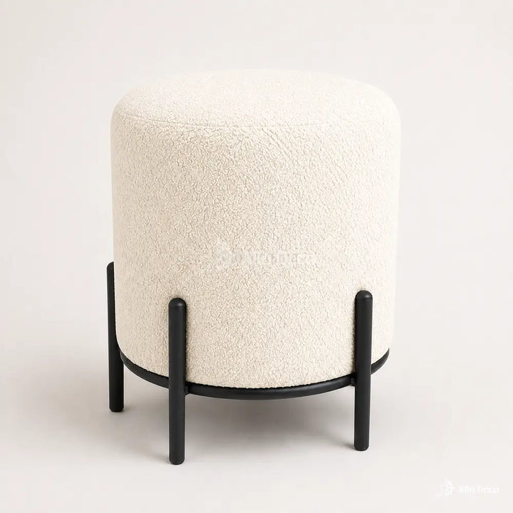 Pouf SÉRÉNA Allodeco – Design Compact & Structure Métal