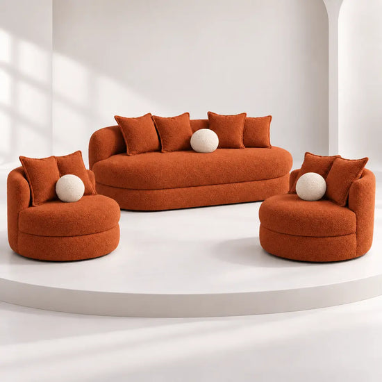Pack SANTIAGO Allodeco – Canapé 3 Places + 2 Fauteuils BAMBO