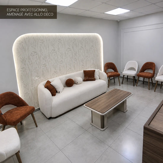 Canapé Milano Allodeco – 3 Places en Bouclette, Confort Premium & Design Sculptural